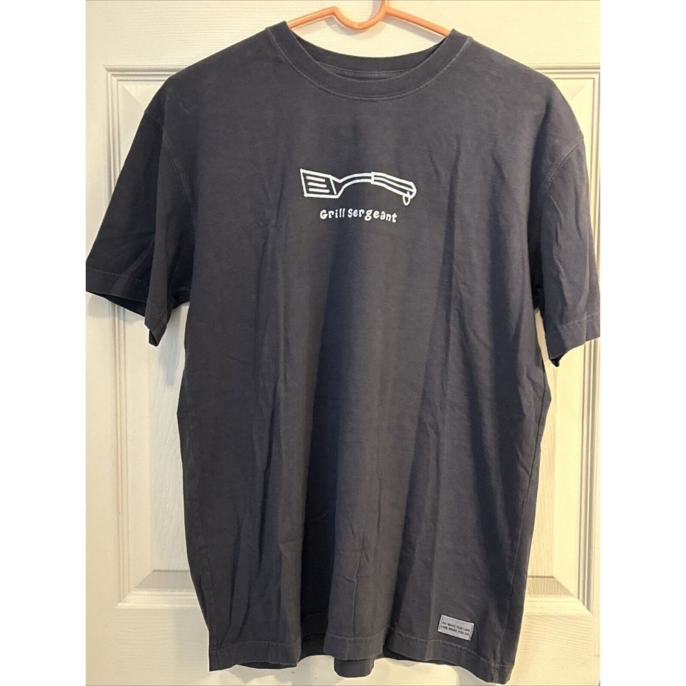 Life Is Good T Shirt Gray Small S Grill Master‎ TShirt